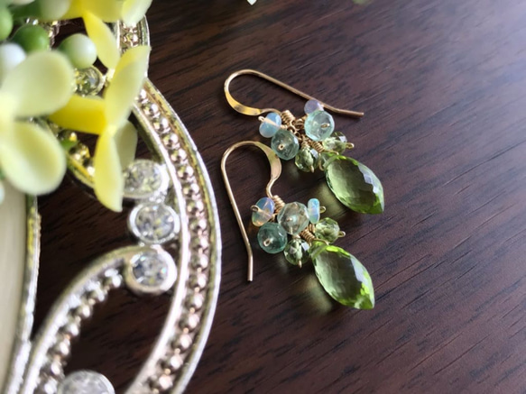 K14GF Peridot petit Earrings 第2張的照片