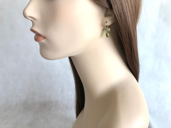 K14GF Peridot petit Earrings 第4張的照片