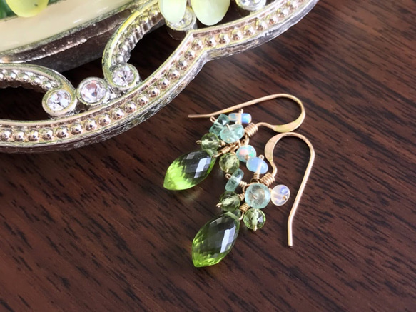 K14GF Peridot petit Earrings 第8張的照片