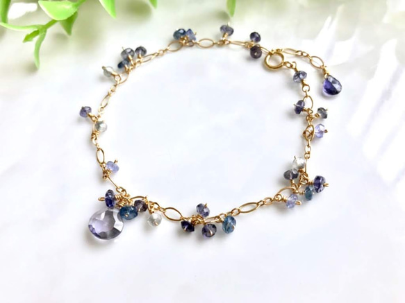 K14GF Iolite bracelet 第8張的照片