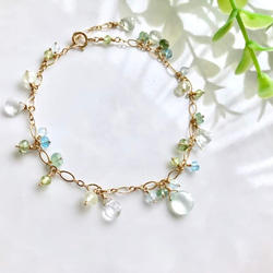 K14GF Green Chalcedony bracelet 第9張的照片