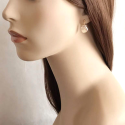 K14GF Keshi Pearl earrings 第5張的照片