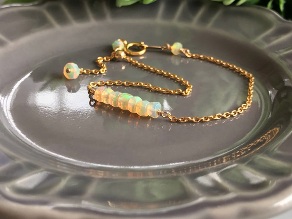 K14GF precious opal bracelet 第3張的照片