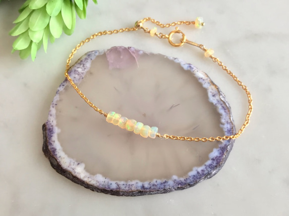 K14GF precious opal bracelet 第9張的照片