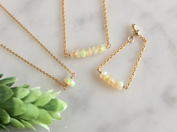 K14GF Precious Opal Necklace 第6張的照片