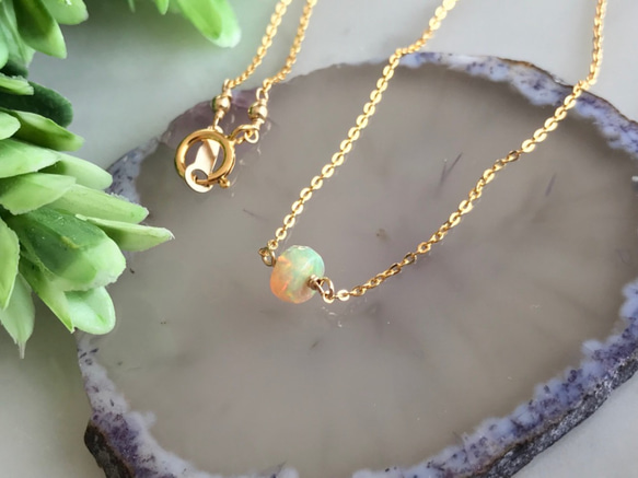 K14GF Precious Opal Necklace 第10張的照片