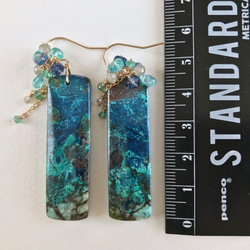 K14GF Chrysocolla earrings 第4張的照片