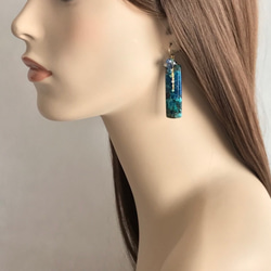 K14GF Chrysocolla earrings 第5張的照片