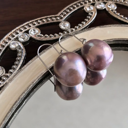 Pt900 Edison Baroque Pearl Hook Earrings 第9張的照片