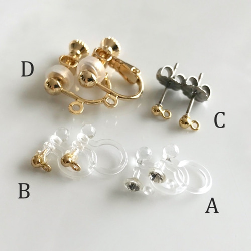 14kgf アクアマリン ドロップ ピアス/イヤリング pure ピアス（フック