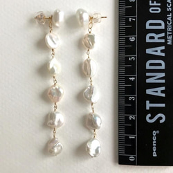 K14GF Baroque Pearl 2way Earrings 第4張的照片