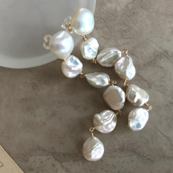 K14GF Baroque Pearl 2way Earrings 第6張的照片