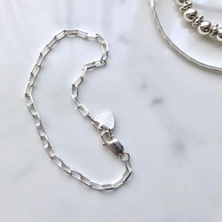 Silver925 cable chain Bracelet 第7張的照片