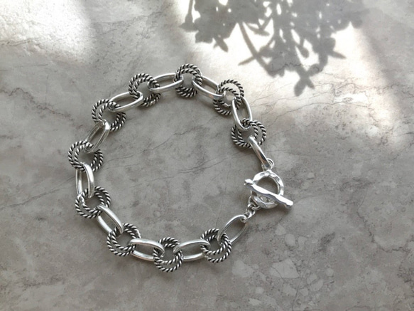 Silver925 chunky chain Bracelet 第1張的照片