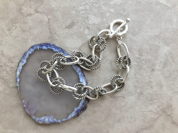 Silver925 chunky chain Bracelet 第10張的照片