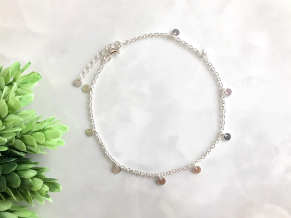 Silver925 mini coin Anklet 第9張的照片