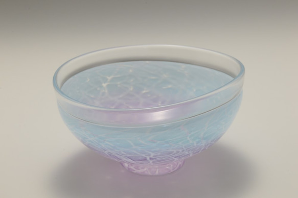 楕円鉢 (紫×水色) 1枚目の画像