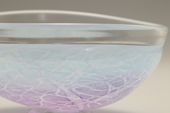 楕円鉢 (紫×水色) 2枚目の画像