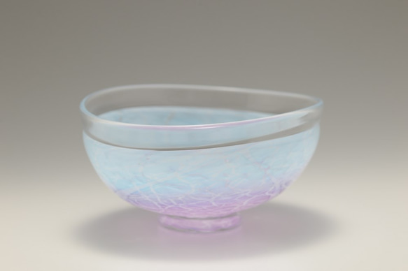 楕円鉢 (紫×水色) 4枚目の画像