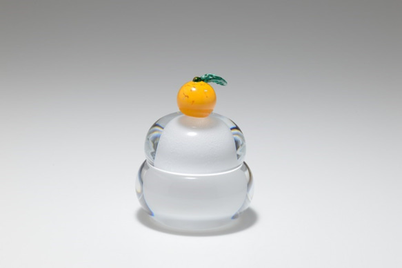 ガラスの鏡餅（白） 鏡餅 GlassStudio刻 通販 4885437｜Creema