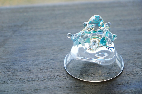 サザエの置けないぐいのみ おちょこ・ぐい呑み・徳利 ワタリグラス