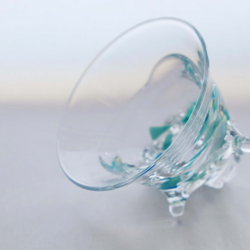 サザエの置けないぐいのみ おちょこ・ぐい呑み・徳利 ワタリグラス