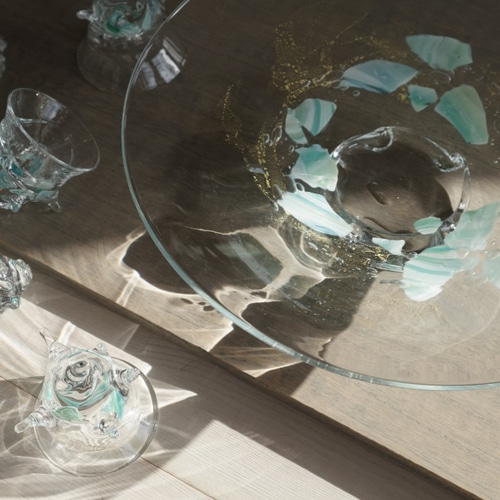 サザエの置けないぐいのみ おちょこ・ぐい呑み・徳利 ワタリグラス