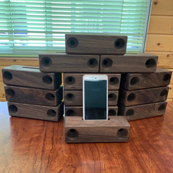 【展示用】スマホ用バックロードホーン型スピーカー 携帯木製スピーカースタンド（バックロードホーン型） スマホ