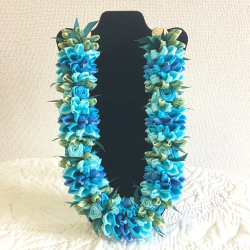 【ふくすけ】【7月中発送】リボンレイ　イエロー×ブルー　パープル×ピンク ふくすけ様専用】【7月中発送】リボンレイ イエロー×ブルー