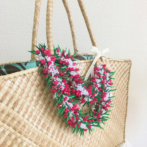 ハワイアンリボンレイ（クロッシェ他） ハワイアンリボンレイ（クロッシェ＆シュシュ2個） - メルカリ