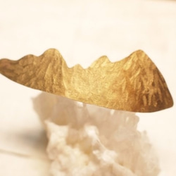 真鍮　オーダー・ご希望の山の形で　お山のバレッタ 2枚目の画像