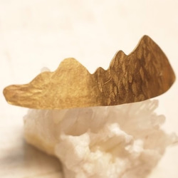 真鍮　オーダー・ご希望の山の形で　お山のバレッタ 4枚目の画像