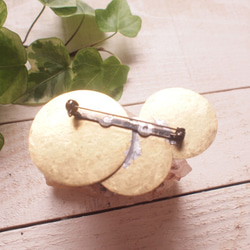 真鍮　お月様のブローチさらさら　軌跡 3枚目の画像