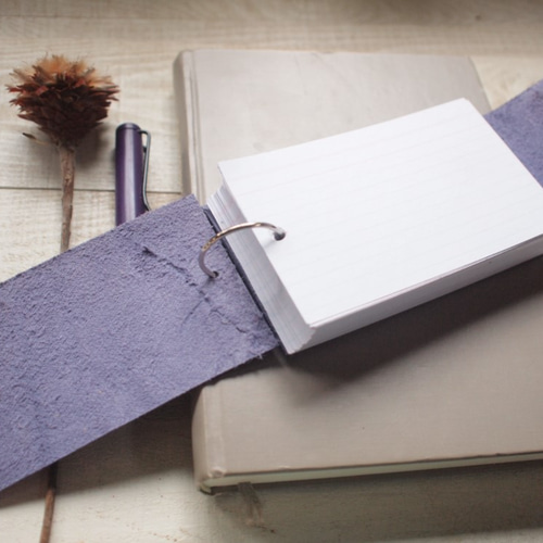 本革 情報カード・カードケース 濃紺 5