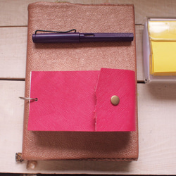 本革ピンク　情報カードケース　　5"×3"サイズ 9枚目の画像