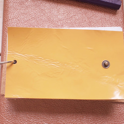 　本革エナメル　マスタード　情報カードケース　　5"×3"サイズ 8枚目の画像