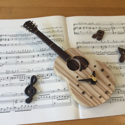 木製時計  ギター　✳︎order made 3枚目の画像