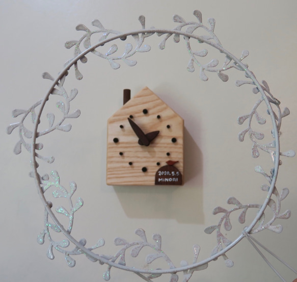 おうち時間が♪楽しい木製時計 『おはよう小鳥のハウス時計』 6枚目の画像