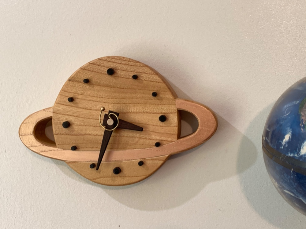 木製時計✴︎惑星planet clock  ★遊び心が楽しい木星の時計