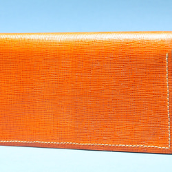 DANKE MEISTER wallet 財布　ユニセックス　レザー　ハンドメイド　ダンケマイスター オレンジ 7枚目の画像