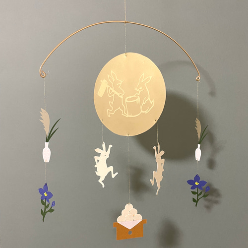 お月見のモビール モビール toke 通販 12435200｜Creema(クリーマ)