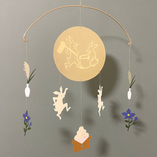 あみぐるみ　Bモビール　お月見 あみぐるみ Bモビール お月見 あみぐるみ Bモビール お月見