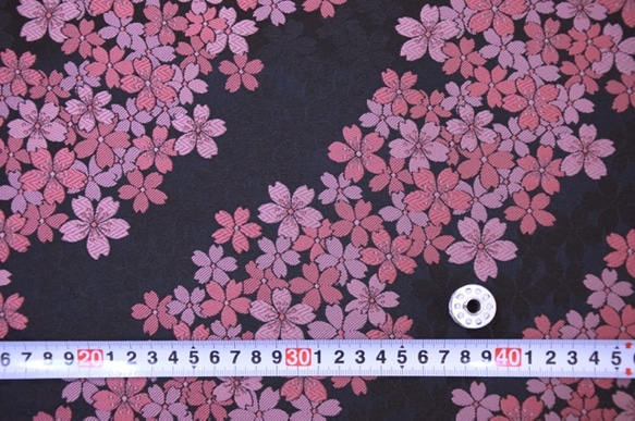 金錦道町櫻花流黑色（粉紅色陰影）☆寬37厘米×長50厘米☆可以連續切割 第2張的照片