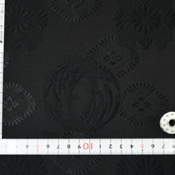 金襴菲尼克斯圓形黑色對面的布料（無金）☆寬37厘米x長50厘米☆（6667-B） 第2張的照片