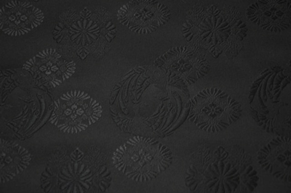 金襴菲尼克斯圓形黑色對面的布料（無金）☆寬37厘米x長50厘米☆（6667-B） 第3張的照片