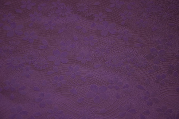 金襴 流水菊桜 古代紫 3枚目の画像