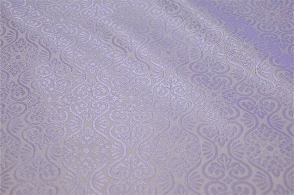 金襴 花立涌 ソフティ フジ紫/生成り 1枚目の画像