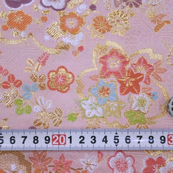 金襴 生地 蜀甲地に桜 うすピンク（6344-30H1） 2枚目の画像