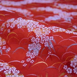 金色布料Tsuyushiba（俄羅斯草）紅（6696 C-EA 2） 第1張的照片
