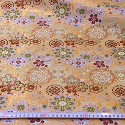 錦緞布料 布料 花卉圖案 米色 ☆布料寬度約 33cm x 長度 50cm☆ 可連續切割 (3065B-EK1) 第4張的照片